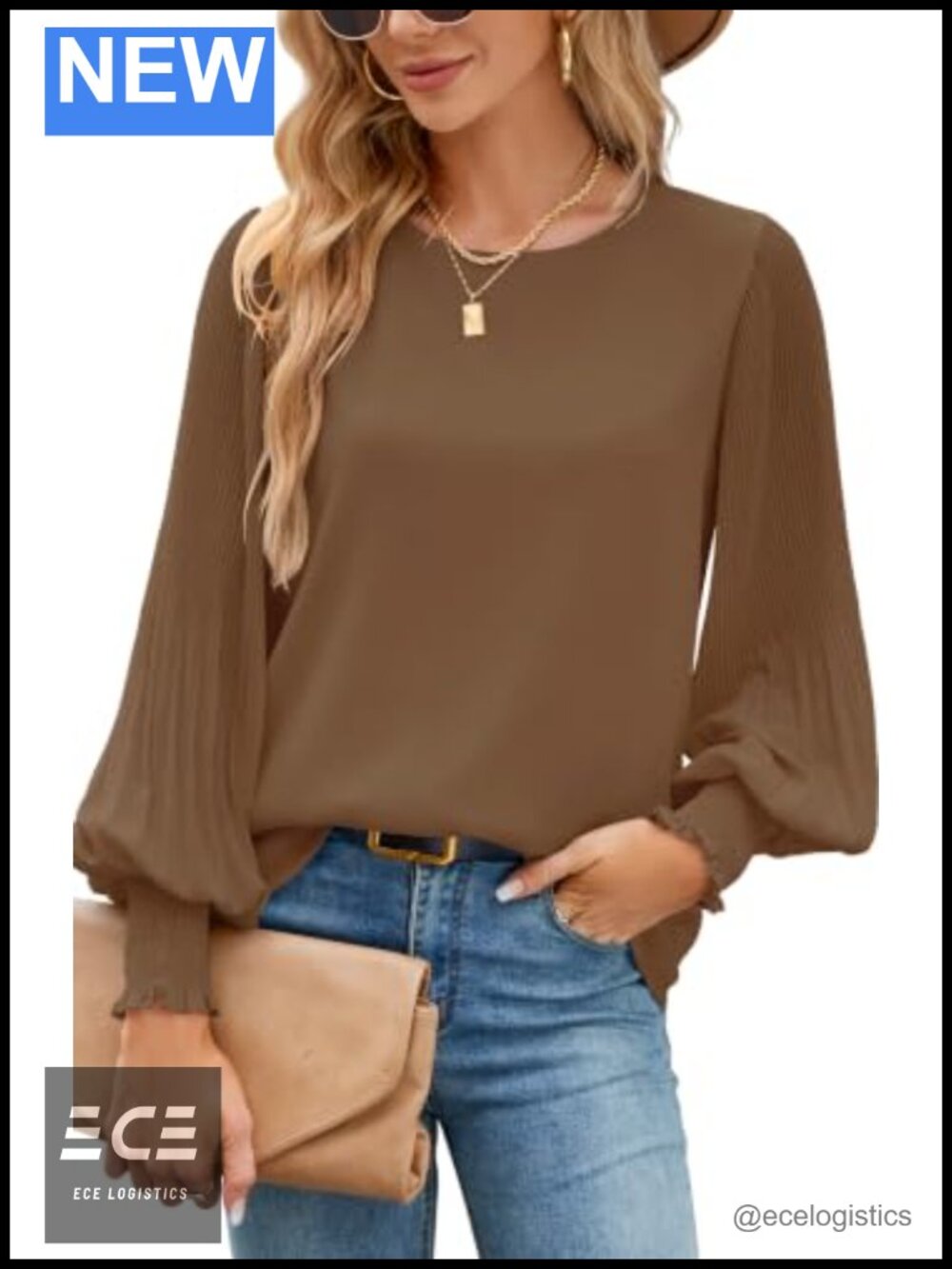 Women's Long Sleeve Chiffon Blouse Dressy Casual Work Top